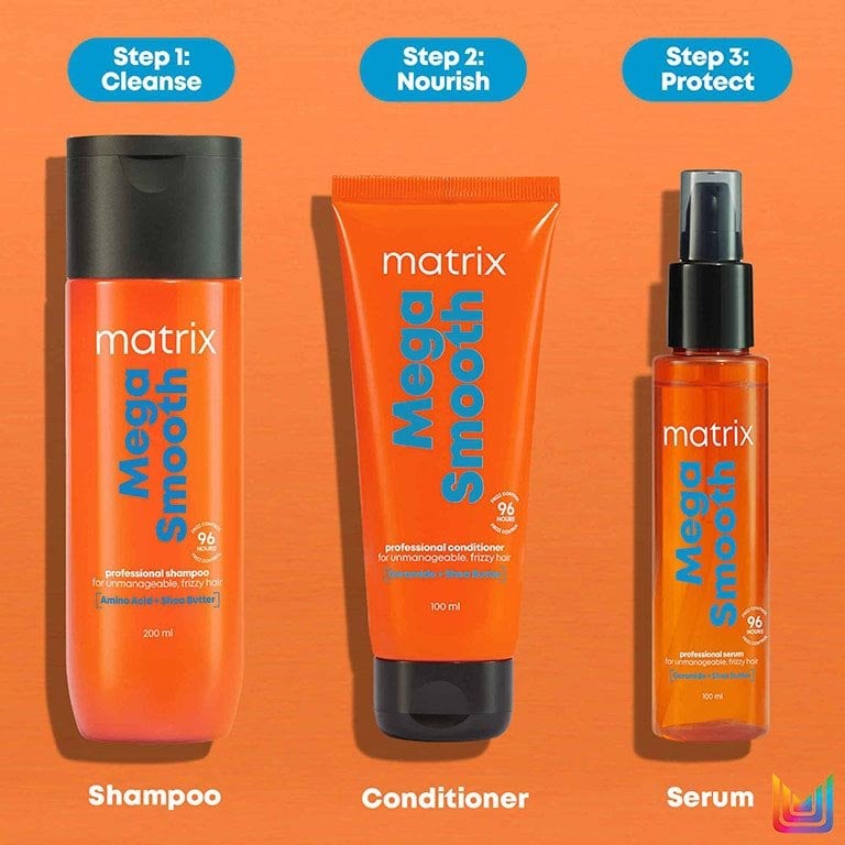 Matrix mega smooth shampoo Hair Repair Routine