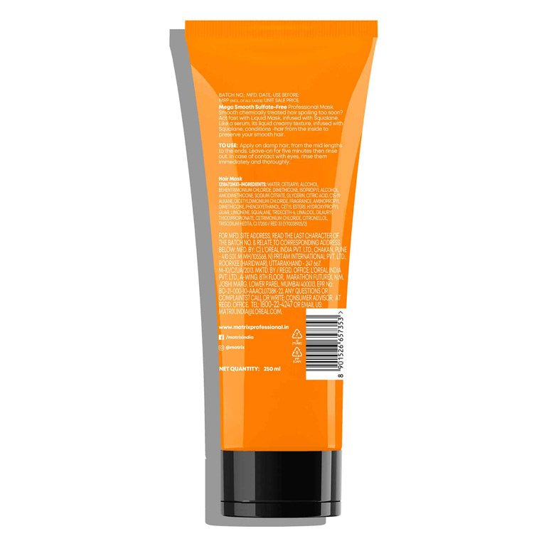 matrix Mega Smooth Sulfate-Free Liquid Mask 250ml pack