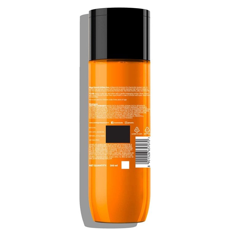 matrix mega smooth sulfate free shampoo 200ml pack